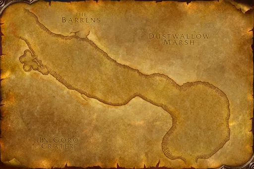 Map of Thousand Needles