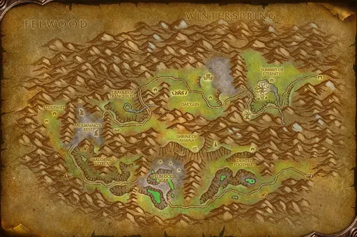 Map of Mount Hyjal