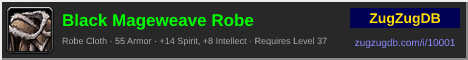 Black Mageweave Robe: forum signature banner