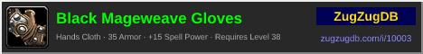 Black Mageweave Gloves: forum signature banner