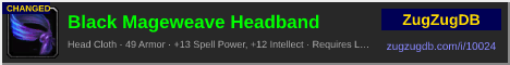 Black Mageweave Headband: forum signature banner
