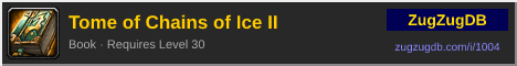 Tome of Chains of Ice II: forum signature banner