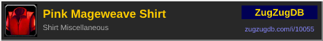 Pink Mageweave Shirt: forum signature banner