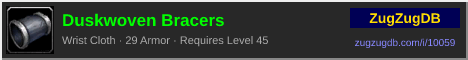 Duskwoven Bracers: forum signature banner