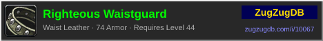 Righteous Waistguard: forum signature banner