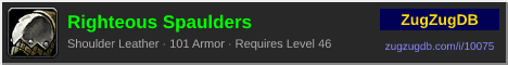 Righteous Spaulders: forum signature banner