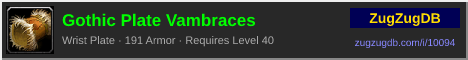 Gothic Plate Vambraces: forum signature banner