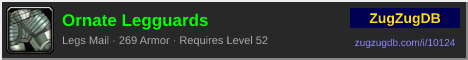 Ornate Legguards: forum signature banner