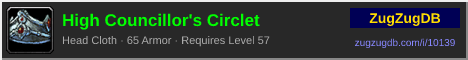 High Councillor's Circlet: forum signature banner