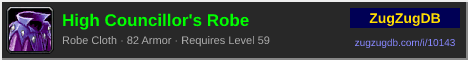 High Councillor's Robe: forum signature banner