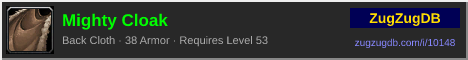 Mighty Cloak: forum signature banner