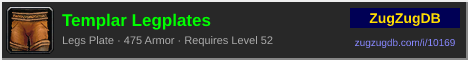 Templar Legplates: forum signature banner