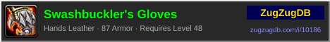 Swashbuckler's Gloves: forum signature banner