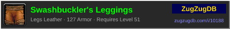 Swashbuckler's Leggings: forum signature banner
