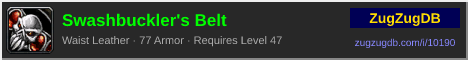 Swashbuckler's Belt: forum signature banner