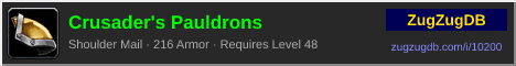 Crusader's Pauldrons: forum signature banner