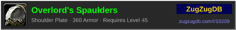 Overlord's Spaulders: forum signature banner