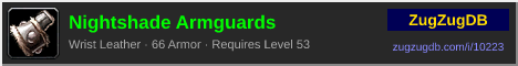 Nightshade Armguards: forum signature banner