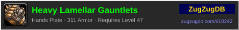 Heavy Lamellar Gauntlets: forum signature banner