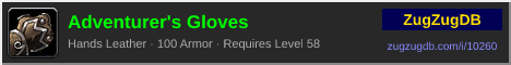 Adventurer's Gloves: forum signature banner