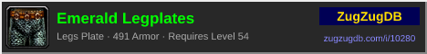 Emerald Legplates: forum signature banner