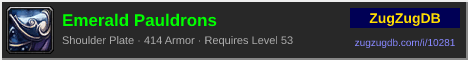 Emerald Pauldrons: forum signature banner