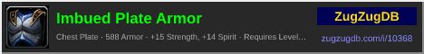 Imbued Plate Armor: forum signature banner