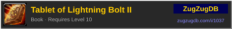 Tablet of Lightning Bolt II: forum signature banner