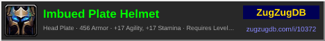 Imbued Plate Helmet: forum signature banner