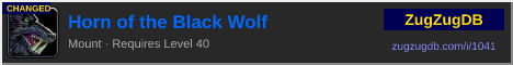 Horn of the Black Wolf: forum signature banner