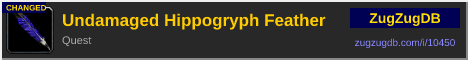 Undamaged Hippogryph Feather: forum signature banner
