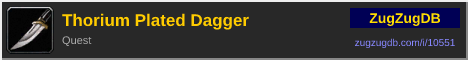 Thorium Plated Dagger: forum signature banner