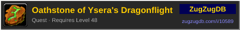Oathstone of Ysera's Dragonflight: forum signature banner