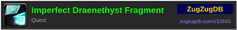 Imperfect Draenethyst Fragment: forum signature banner