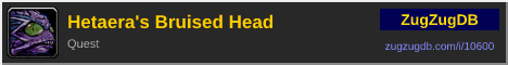 Hetaera's Bruised Head: forum signature banner