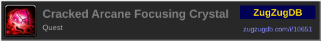 Cracked Arcane Focusing Crystal: forum signature banner