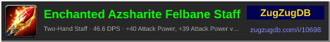 Enchanted Azsharite Felbane Staff: forum signature banner