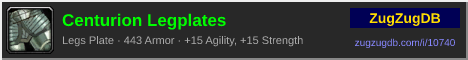 Centurion Legplates: forum signature banner