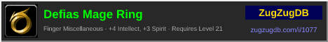 Defias Mage Ring: forum signature banner