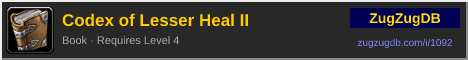 Codex of Lesser Heal II: forum signature banner
