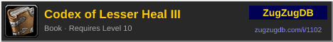 Codex of Lesser Heal III: forum signature banner