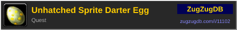 Unhatched Sprite Darter Egg: forum signature banner