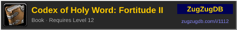 Codex of Holy Word: Fortitude II: forum signature banner