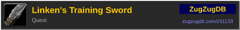 Linken's Training Sword: forum signature banner