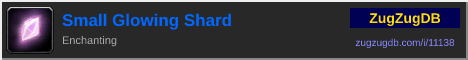 Small Glowing Shard: forum signature banner