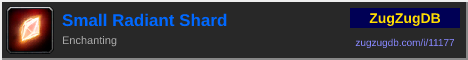 Small Radiant Shard: forum signature banner