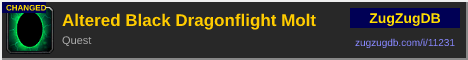 Altered Black Dragonflight Molt: forum signature banner