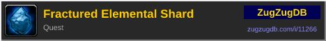 Fractured Elemental Shard: forum signature banner