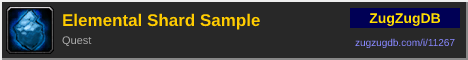 Elemental Shard Sample: forum signature banner