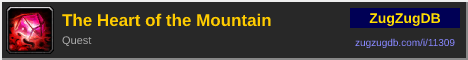 The Heart of the Mountain: forum signature banner